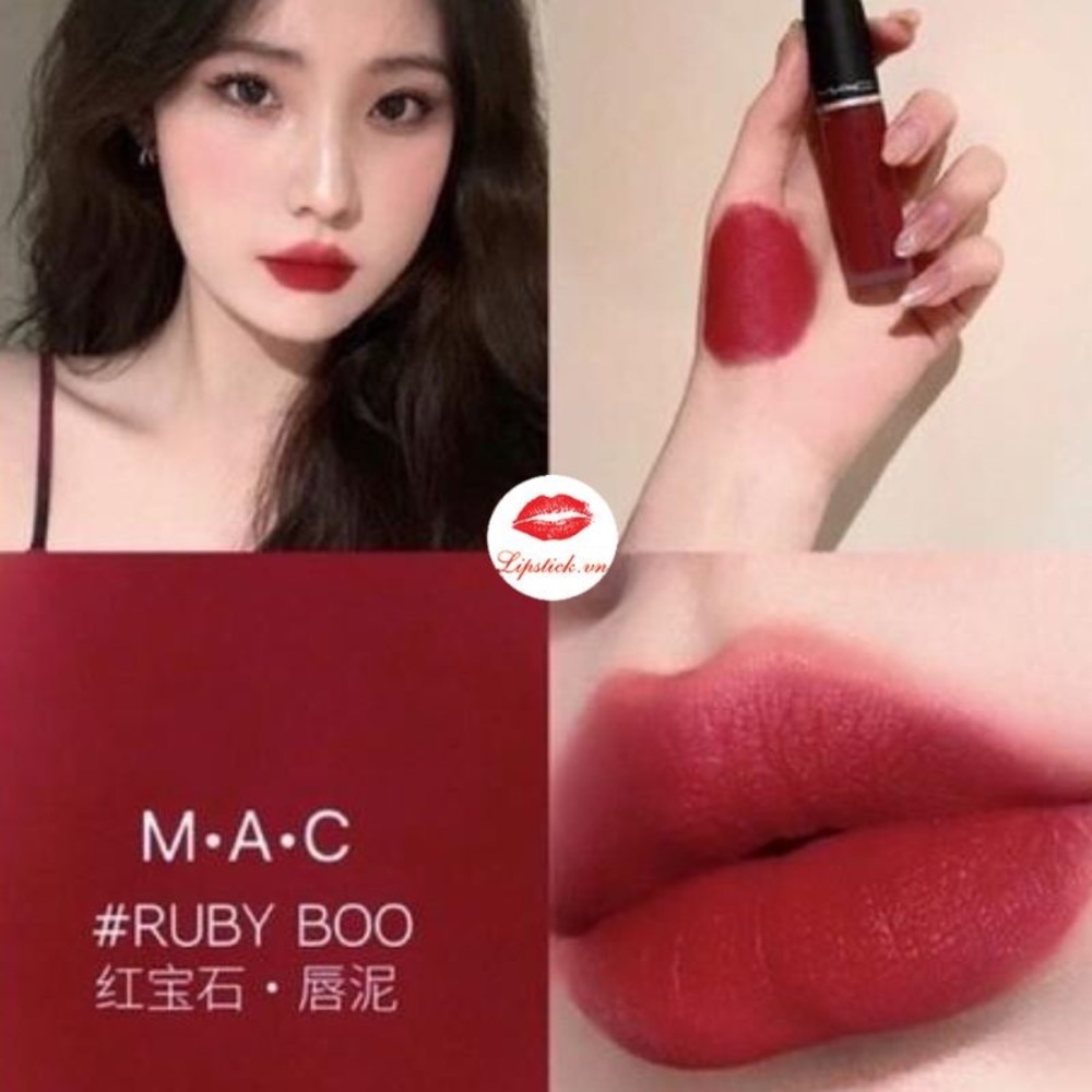 975 RUBY BOO ~ MAC Powder Kiss Liquid Lipstick Lipcolor, .17 OZ/ 5ml NIB - Picture 4 of 5